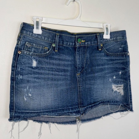 Vintage True Religion Denim Mini Skirt 28/6 - Picture 6 of 6
